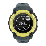 Спортивные часы Garmin Instinct E, 40 мм, силиконовый ремешок сумеречного цвета Безель цвета «электрический лайм». Ремешок с классической застёжкой — на запястье обхватом 107–179 мм