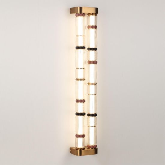 5455/60WL L-VISION ODL_EX26 043 сатин.латунь/терракот/черный Настенный светильник LED 60W 4000K COLLIER