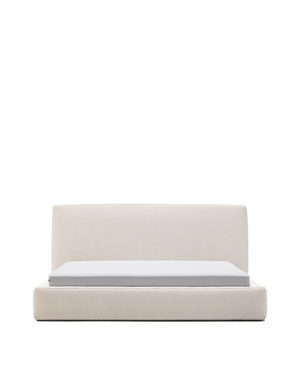 Кровать Blok бежевая со съемными чехлами под матрас 180 х 200 см