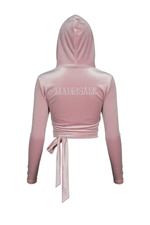 Костюм из велюра в розовом