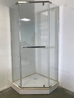 Душевой уголок CeruttiSpa Chika 100x100 CHIKA ZP101T стекло прозрачное/профиль хром