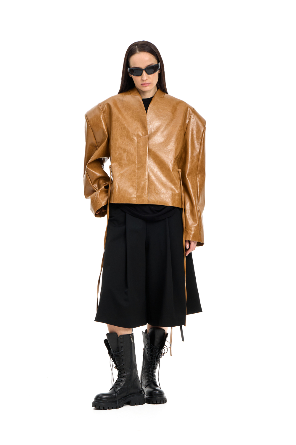 Куртка кожаная SAVAGE Sepia