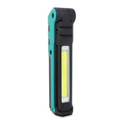 Лампа светодиодная аккумуляторная с магнитом(5W/3WCOB,150/360Lumen,3.7V,2000mAh,t зарядки 4ч,USB провод,защита гнезда зарядки,поворотная 270гр) RockForce##Rock FORCE RF-EL2301