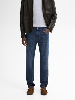 Massimo Dutti Джинсы облегающего кроя из смесового хлопка, индиго