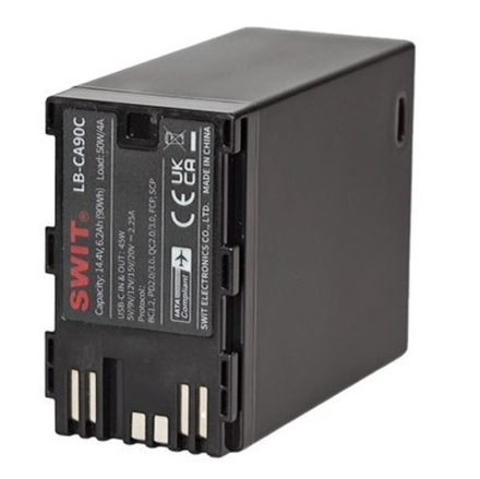 Аккумулятор SWIT LB-CA90C аналог Canon BP-A30/A60 90 Втч разъемы D-Tap, USB-C