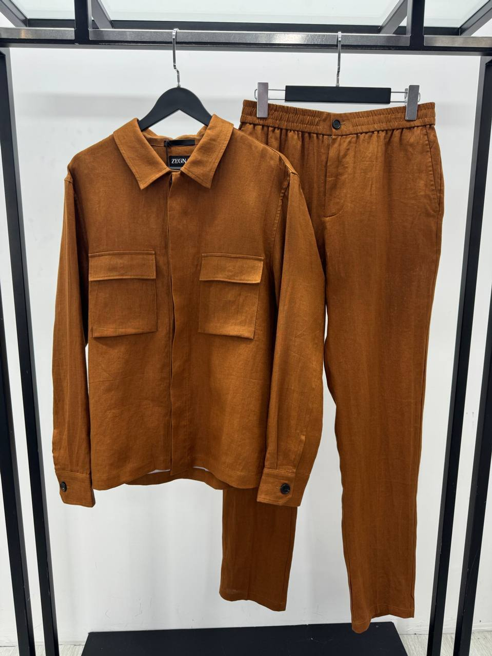 Льняной костюм Zegna