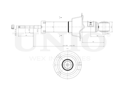 Амортизатор газовый задней подвески UNIO SAB-10684