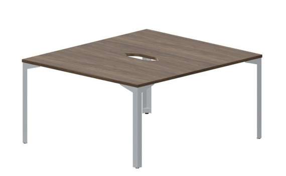 Составной стол на 2 рабочих места 138х156,6х75см (2 эргономичных выреза)