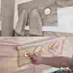 Пневмокаркасная всесезонная палатка «Тёплая Искра» 3,6×4,8×2,2 м — с печкой, из ПВХ, бежевая