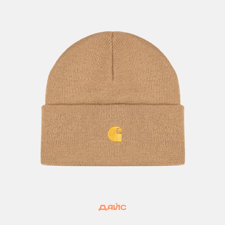 Шапка Carhartt WIP Chase Beanie артикул:I026222_peanut - купить в магазине Дайс