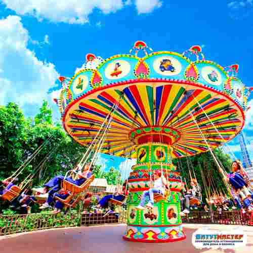 Цепочная карусель с наклоном «Облачный Вальс», 30 мест, 15×15×8 м