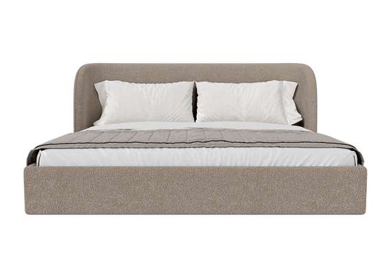 Кровать двуспальная Classic 200 см (бежевый, букле)