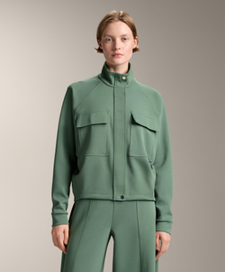 Oysho Куртка с карманами, линялый зеленый