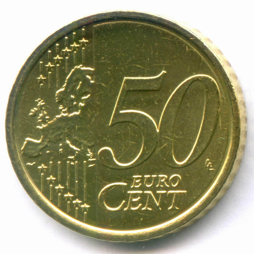 50 евроцентов 2010 год. Ватикан. Регулярный выпуск. Тип 4. Нордик UNC