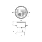 110 трап с вертик. спуском, рег решетка 150х150 пласт СУХОЙ АНИ пласт ТQ1710 ЭКОНОМ