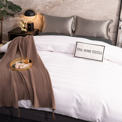 Пододеяльник Страйп Сатин Однотонный Отель белый 100% Хлопок 150x210 3x3