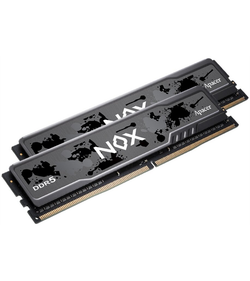 Apacer DDR5 32GB 5600MHz DIMM NOX Black Gaming Memory (PC5-44800) CL40 1.25V (Retail) 2048*8 Kit (2x16GB) Heat Sink (Retail) 3 years (AH5U32G56C522MBAA-2)