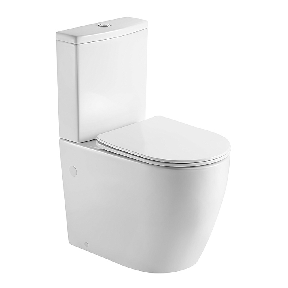 Унитаз напольный Azario LUMA TORNADO FLUSHING 364х600х830 безободковый, слив "Скрытое Торнадо", с быстросъемным сиденьем микролифт (AZ-1253ST)