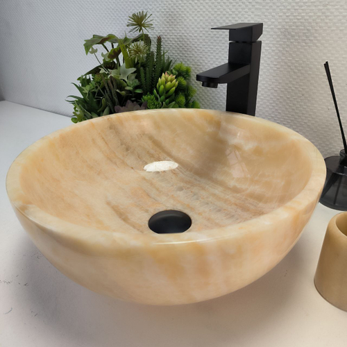 Раковина из оникса Bowl Yellow TinLip BO-62930 40*40*15 140