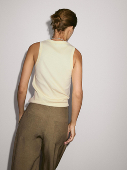 Massimo Dutti Брюки свободного кроя с высокой посадкой, оливковый