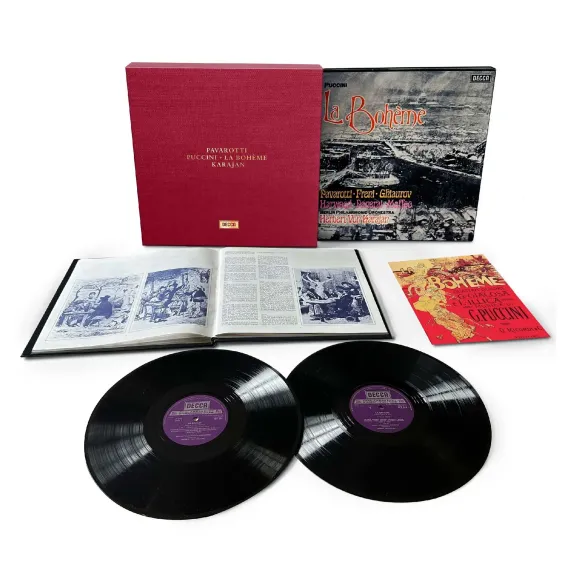Luciano Pavarotti, Herbert Von Karajan - Puccini: La Boheme (Box) (Analogue Decca) LP