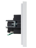 FORTE&PIANO Розетка 1-местная с заземлением с защитными шторками безвинтовое крепление 16А FP213 белый IEK