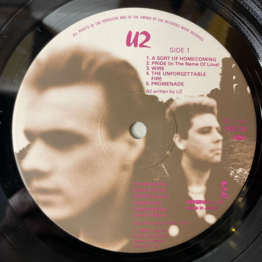Винтажная виниловая пластинка LP U2 The Unforgettable Fire (Japan 1984) (No Obi) Indian Summer Sky