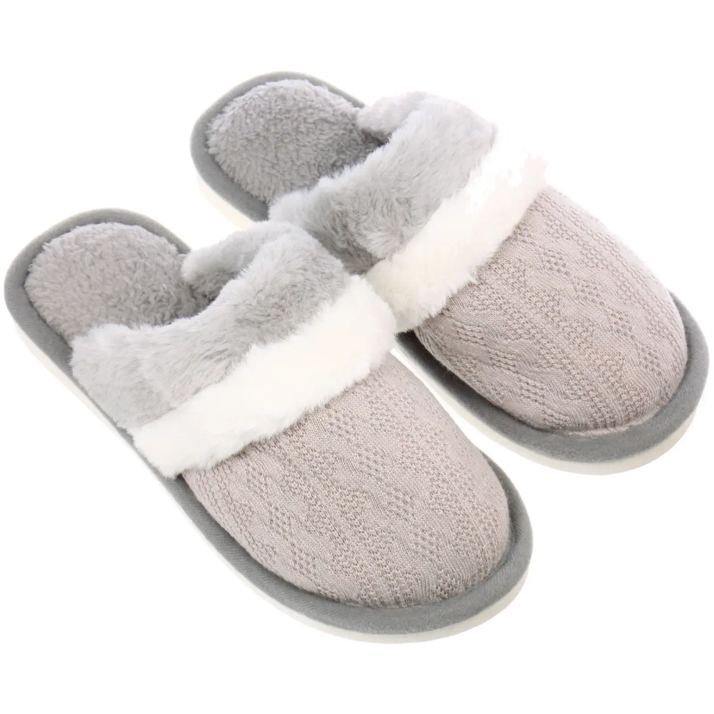 Тапочки женские домашние «DAISY», цвет серый, р-р 38-39