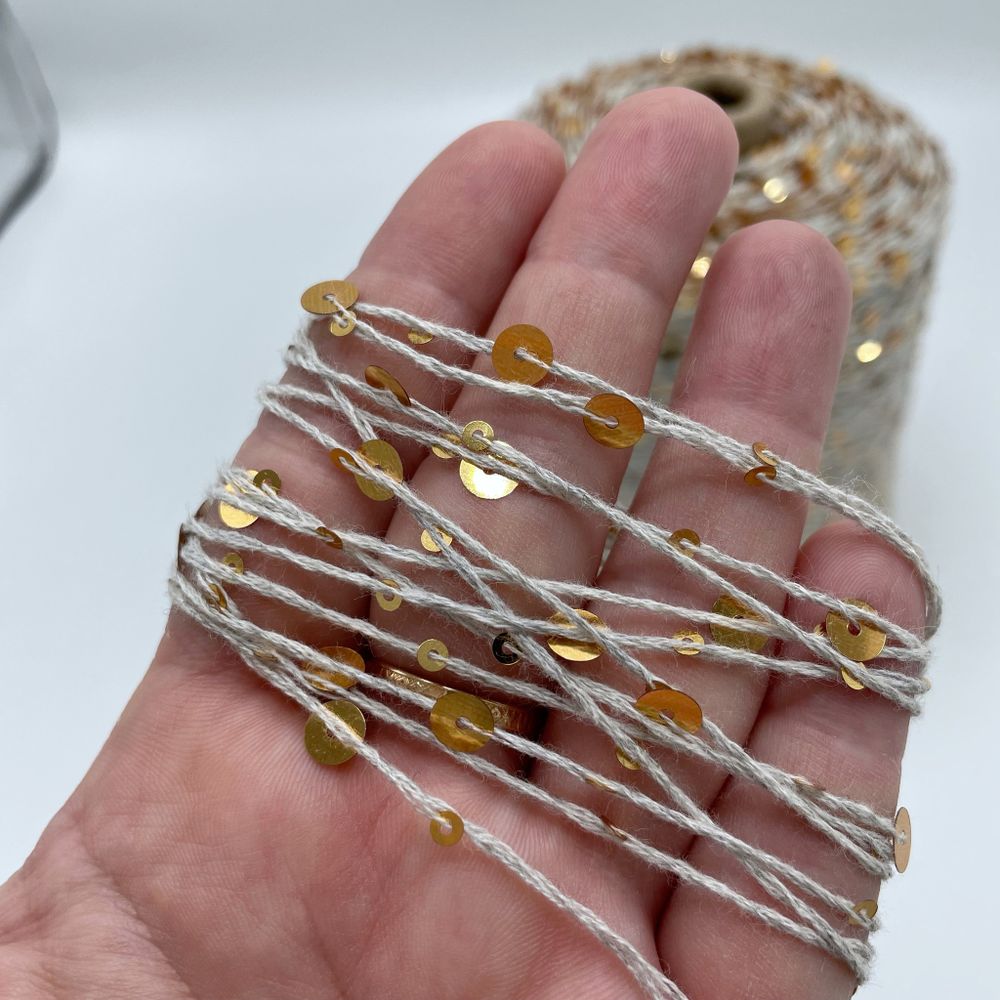 Пайетки FILATI ITALIANA 98% хлопок 2% пайетки