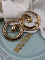 Брошь золотистая "Спираль"