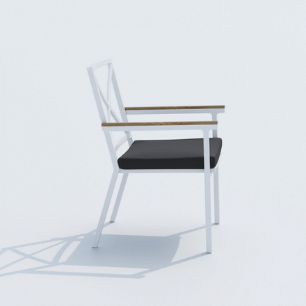 Стул Ideal Patio ФЕСТА антрацит - белый каркас