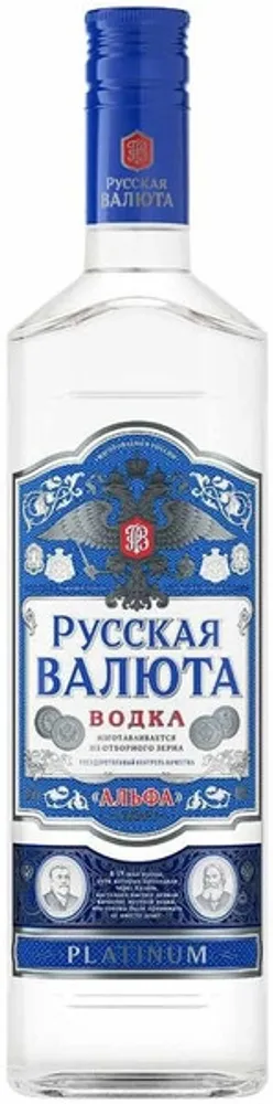 Водка Русская Валюта PLATINUM 0.5л 40% Россия
