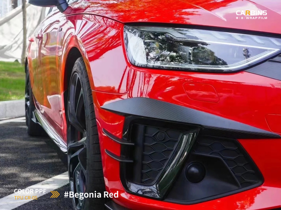Carbins Color PPF Begonia Red CR 05 красная цветная полиуретановая защитная антигравийная пленка