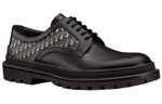 DIOR Explorer Derby Cow Split Leather Casual Leather Shoes Men"s Pitch Black