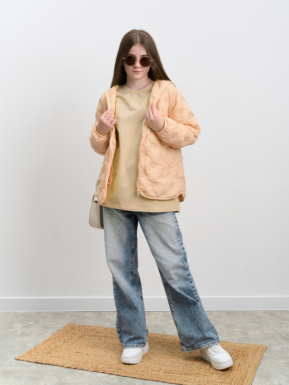 Пуховик демисезонный детский Д-1 цвет пудра