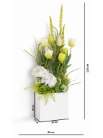 Напольная композиция из искусственных растений и цветов