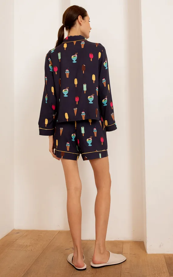 Рубашка 56419 Темно-синий мороженое