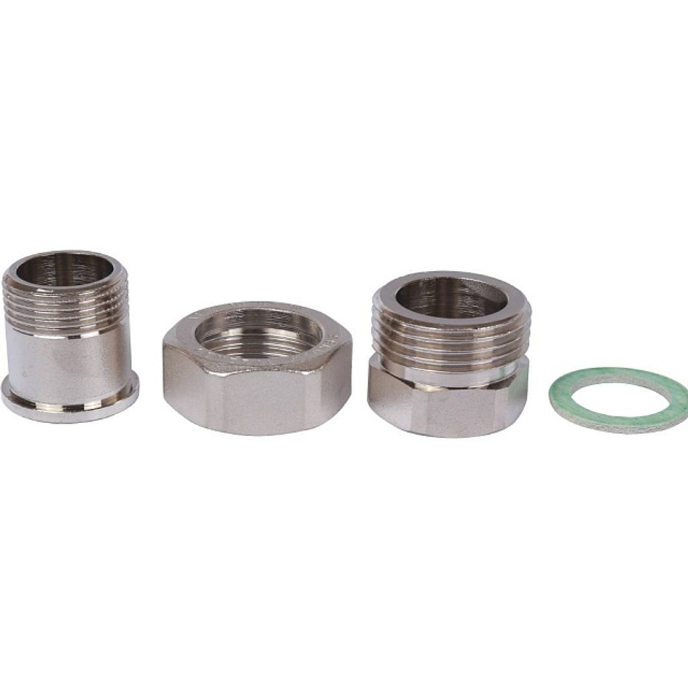 Соединение быстроразъемое (американка) STOUT - 3/4" (ВР/НР, латунь никелированая, плоск.уплотнение)