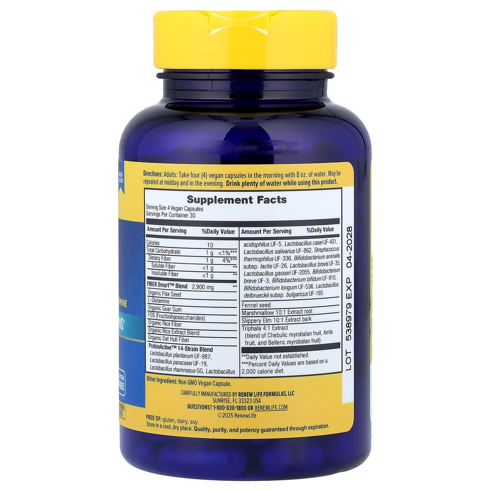 Renew Life, Fiber Smart™, 120 веганских капсул