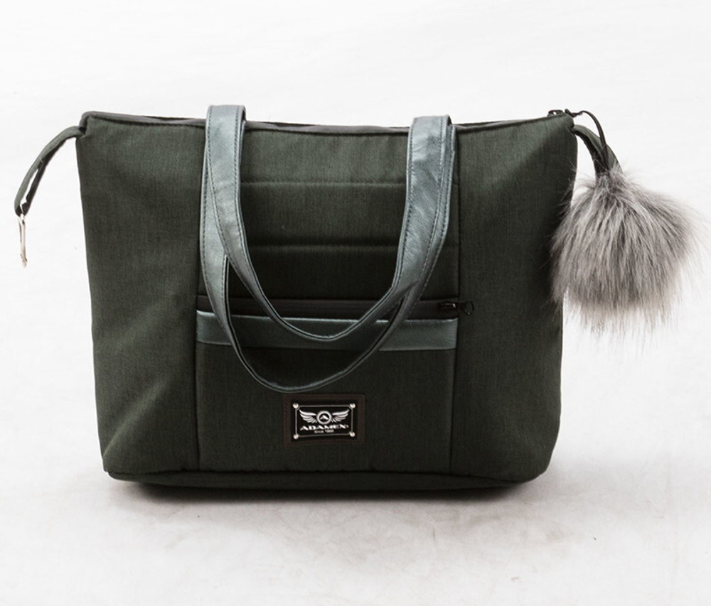 Детская коляска Adamex Marco 2 в 1 GA06 (Т. ЗЕЛ.ТК.+ Т. ЗЕЛ. КОЖ. ОТДЕЛКА)