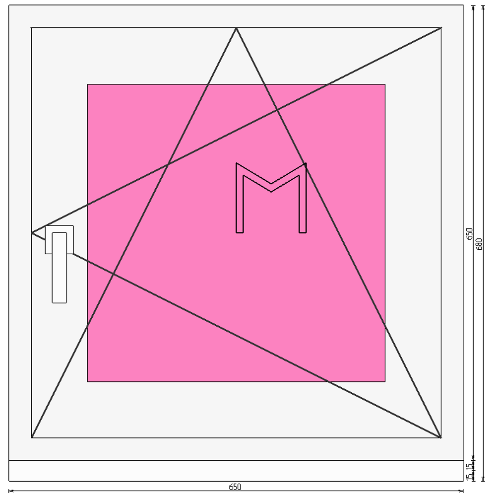 Пластиковое окно 650 х 650 ТермА Эко + Москитная сетка