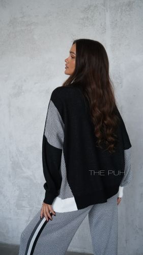 Черный костюм из кашемира