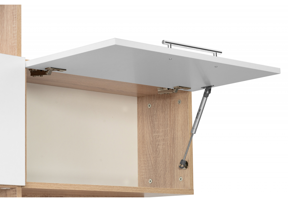 Компьютерный стол Woodville КСТ-14.1Л левый дуб сонома, белый