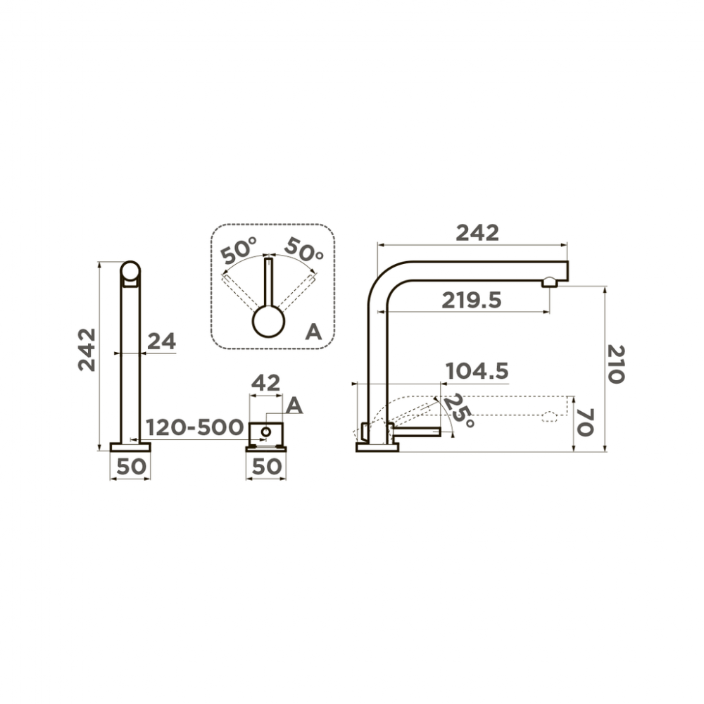 Смеситель Omoikiri Nara-BN