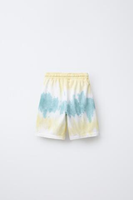 ZARA ШОРТЫ-ДЖОГГЕРЫ С ПРИНТОМ ТАЙ-ДАЙ, РАЗНОЦВЕТНЫЙ