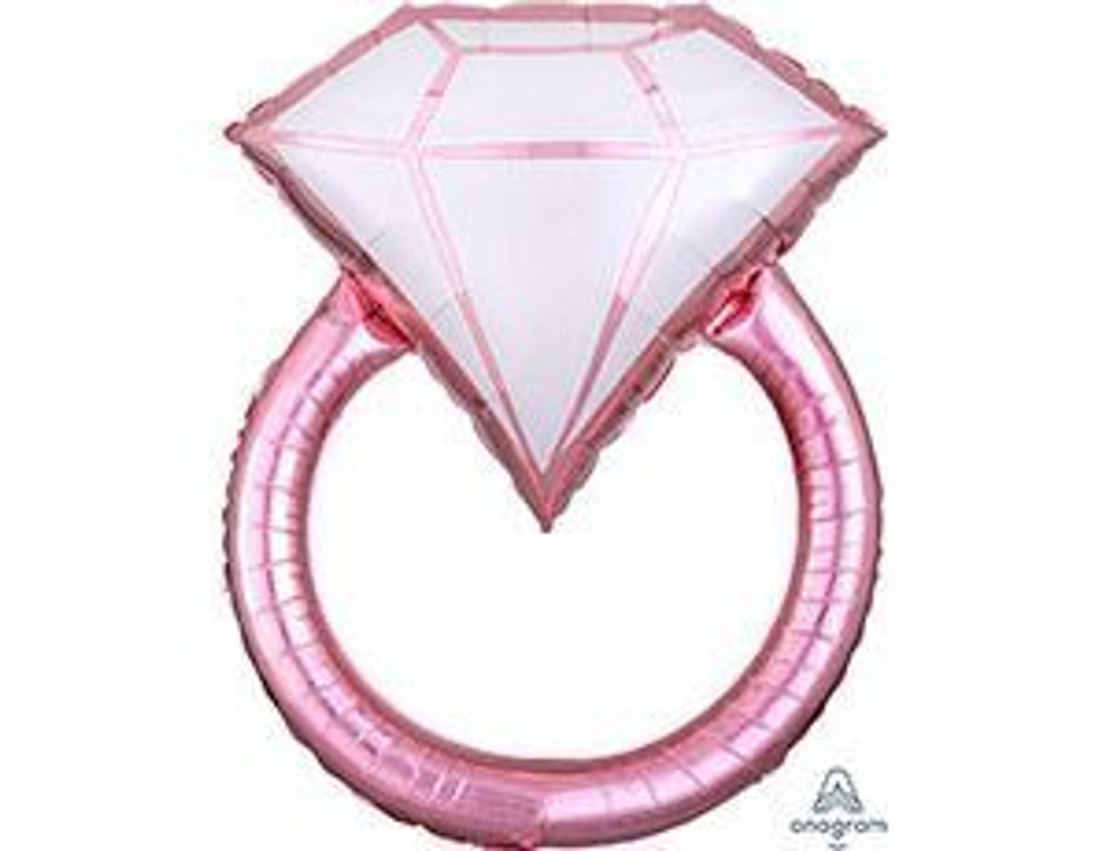 А ФИГУРА/P35 Кольцо бриллиант розовое