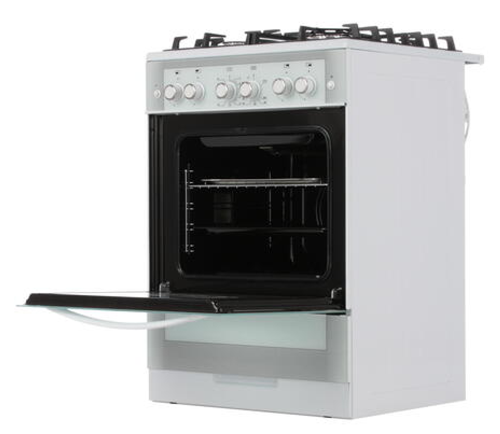 Плита газовая GEFEST 6500-02 0042 (бел.с растр.рис)