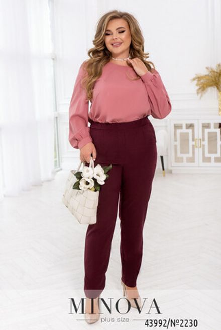 Брюки 2230-бордо Minova Фото 2