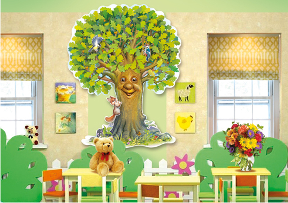 Набор Чудо-дуб съемная крона-четыре сезона оформит 14дет.XXL