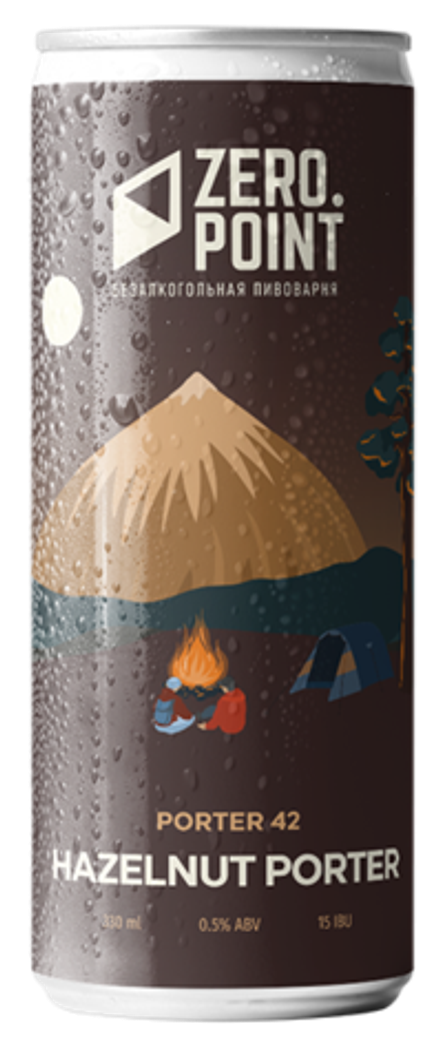 Пиво Зиро Пойнт Портер 42 / Zero Point Porter 42 0.33л - 20шт